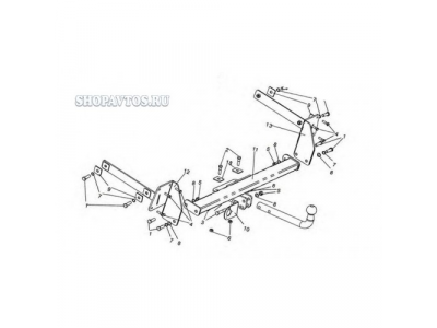 Фаркоп на Volkswagen Jetta V седан 2005-2011гг.