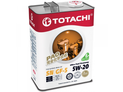 Масло моторное TOTACHI Ultra Fuel SN Синтетика 5W20 4л
